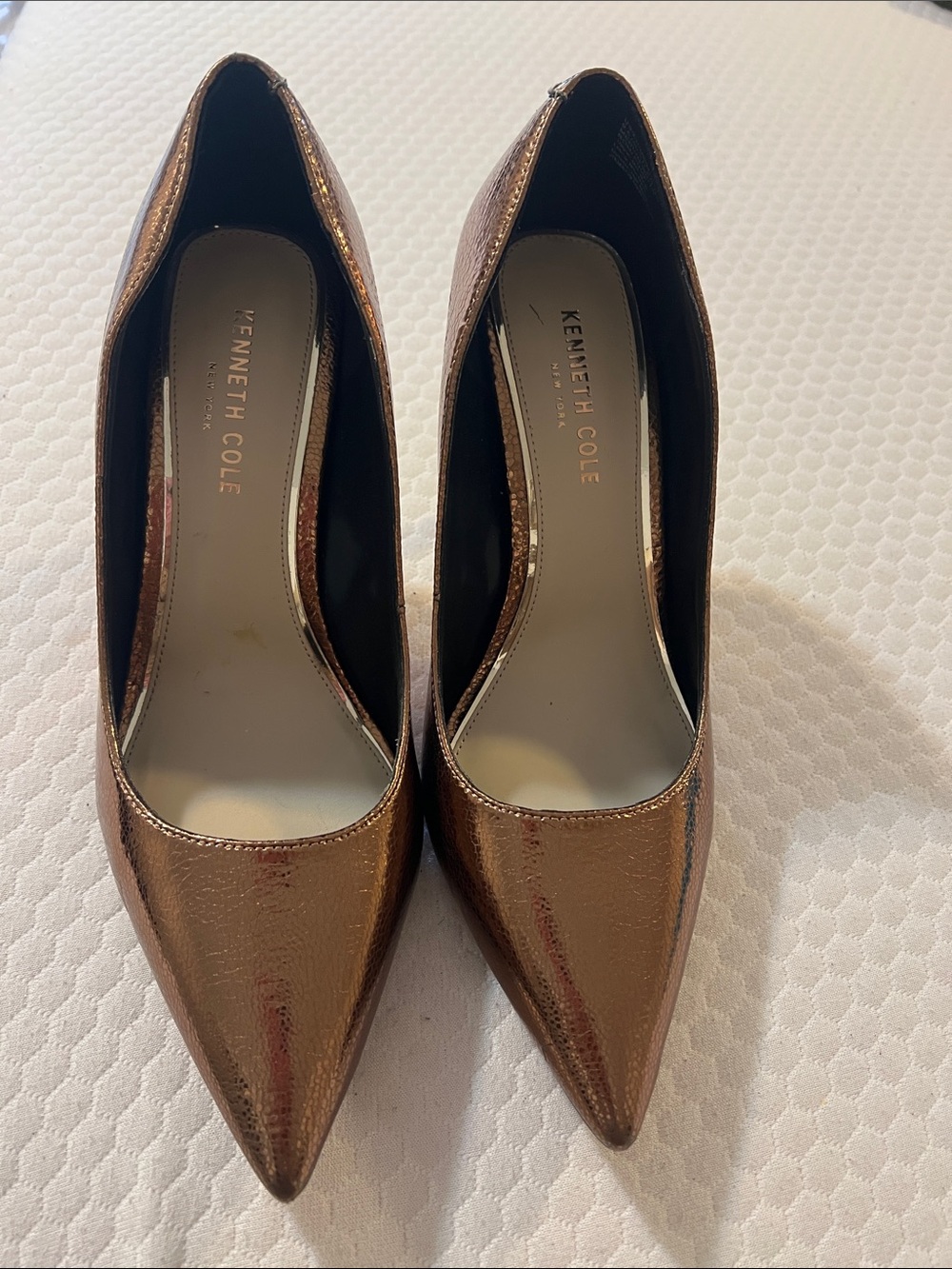 Kenneth Cole Metallic Copper Pointed-Toe Pumps